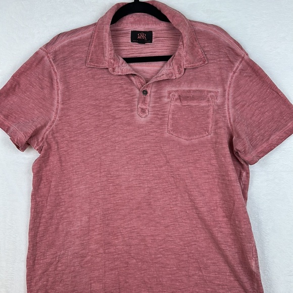 Rock & Republic Men’s Casual Short Sleeve Top Red Size Large - Picture 2 of 9